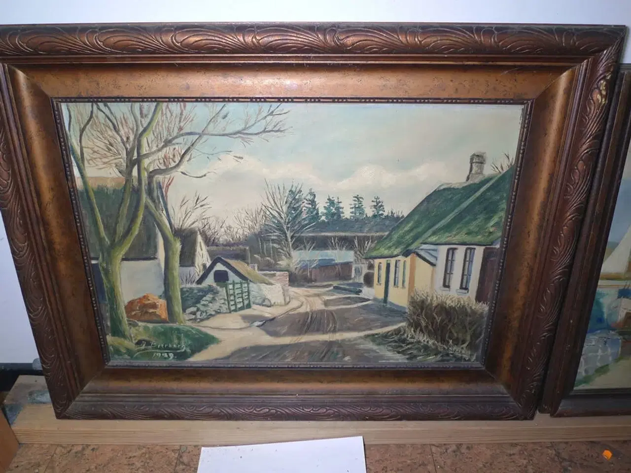 Billede 2 - 14 stk. malerier i rammer ass. str.