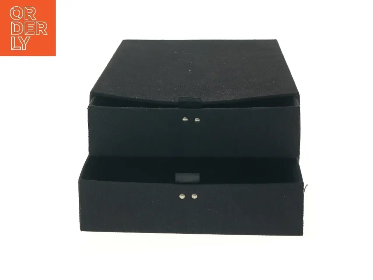 Billede 4 - Sort opbevaringsboks med skuffer (str. 34x25 cm)