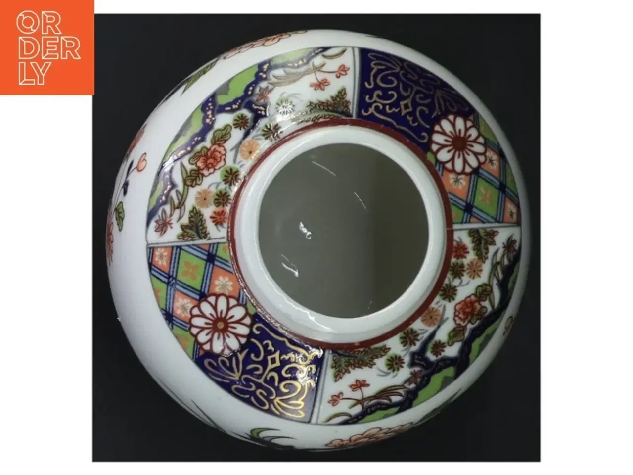 Billede 3 - Porcelæns vase med blomster motiv (str. 14 cm)