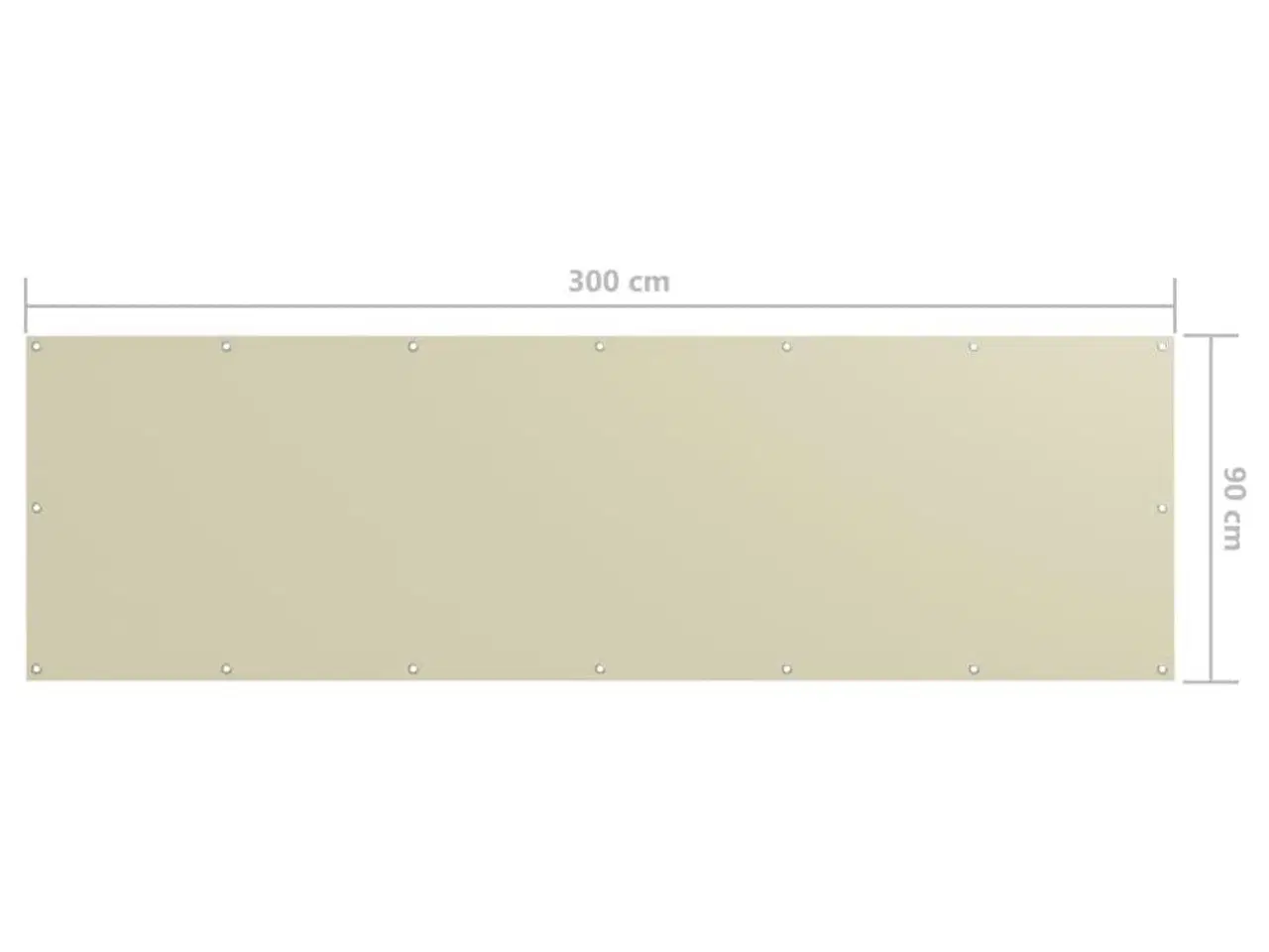 Billede 5 - Altanafskærmning 90x300 cm oxfordstof cremefarvet