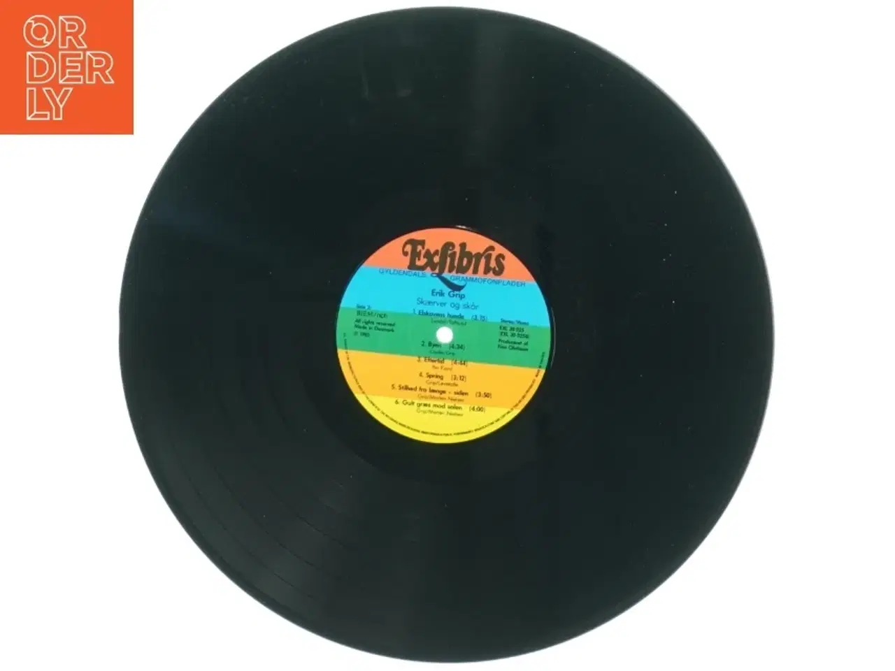 Billede 4 - Erik Grip Skærver og skrå LP- Vinylplade fra Exlibris (str. 31 x 31 cm)