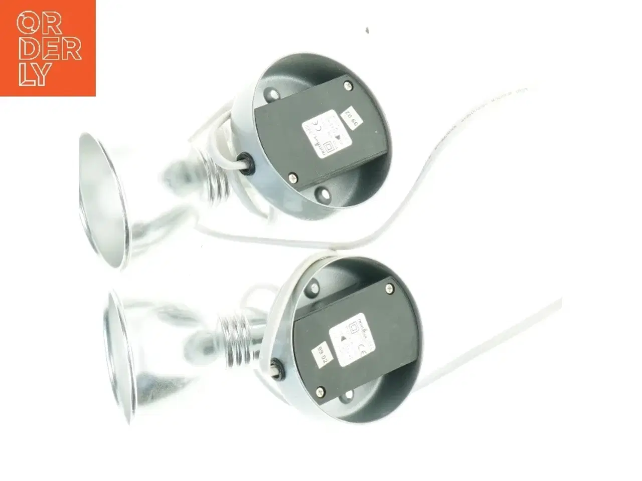 Billede 3 - Sølvfarvede spotlamper (str. 8 cm, diameter 15 cm lang)