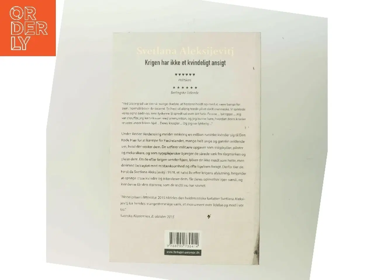 Billede 3 - Krigen har ikke et kvindeligt ansigt af Svetlana Aleksijevitj (f. 1948) (Bog)