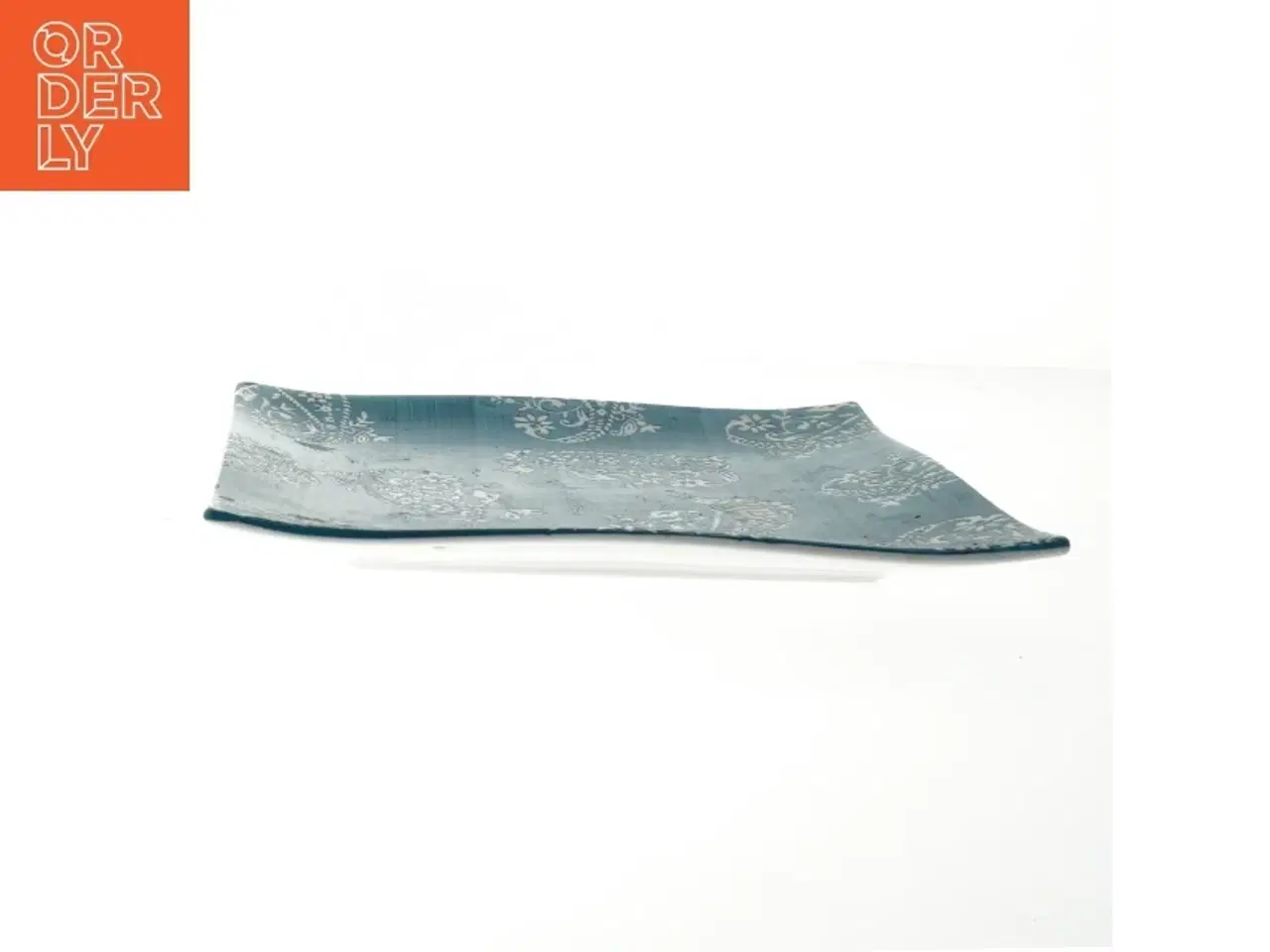 Billede 2 - Firkanet tallerken med mønster (str. 25,5x25,5 cm)