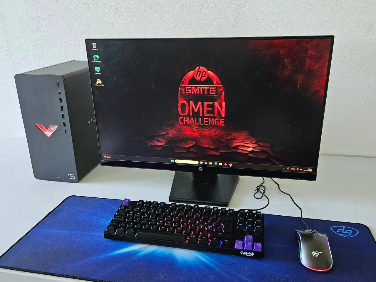 Billede 3 - 1 år gl. HP Gamer Pc + 27" HD Skærm