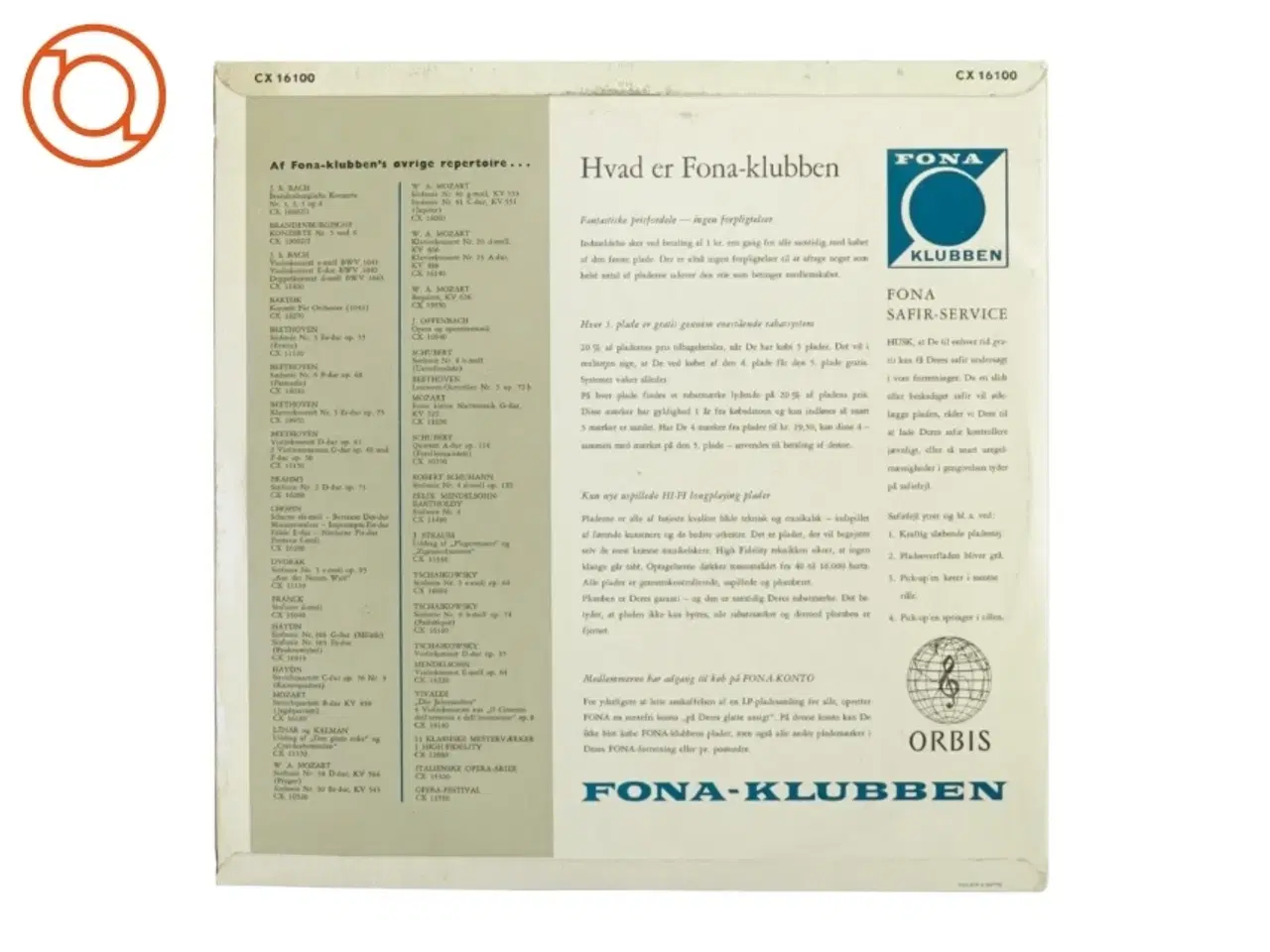 Billede 2 - Tschaikowsky, Fonaklubben fra Orbis (str. 30 cm)