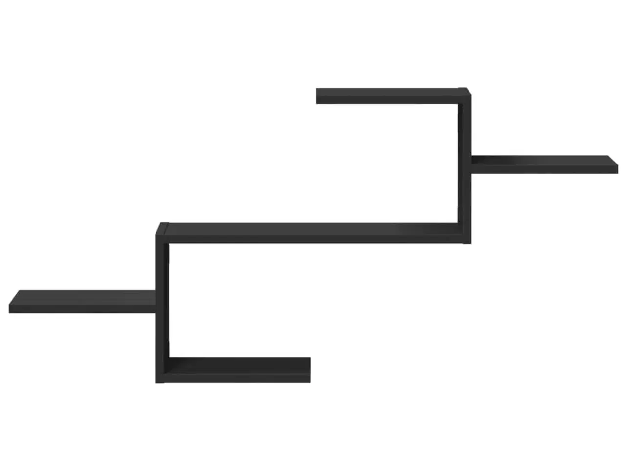 Billede 4 - Væghylde 104x15x49 cm konstrueret træ sort