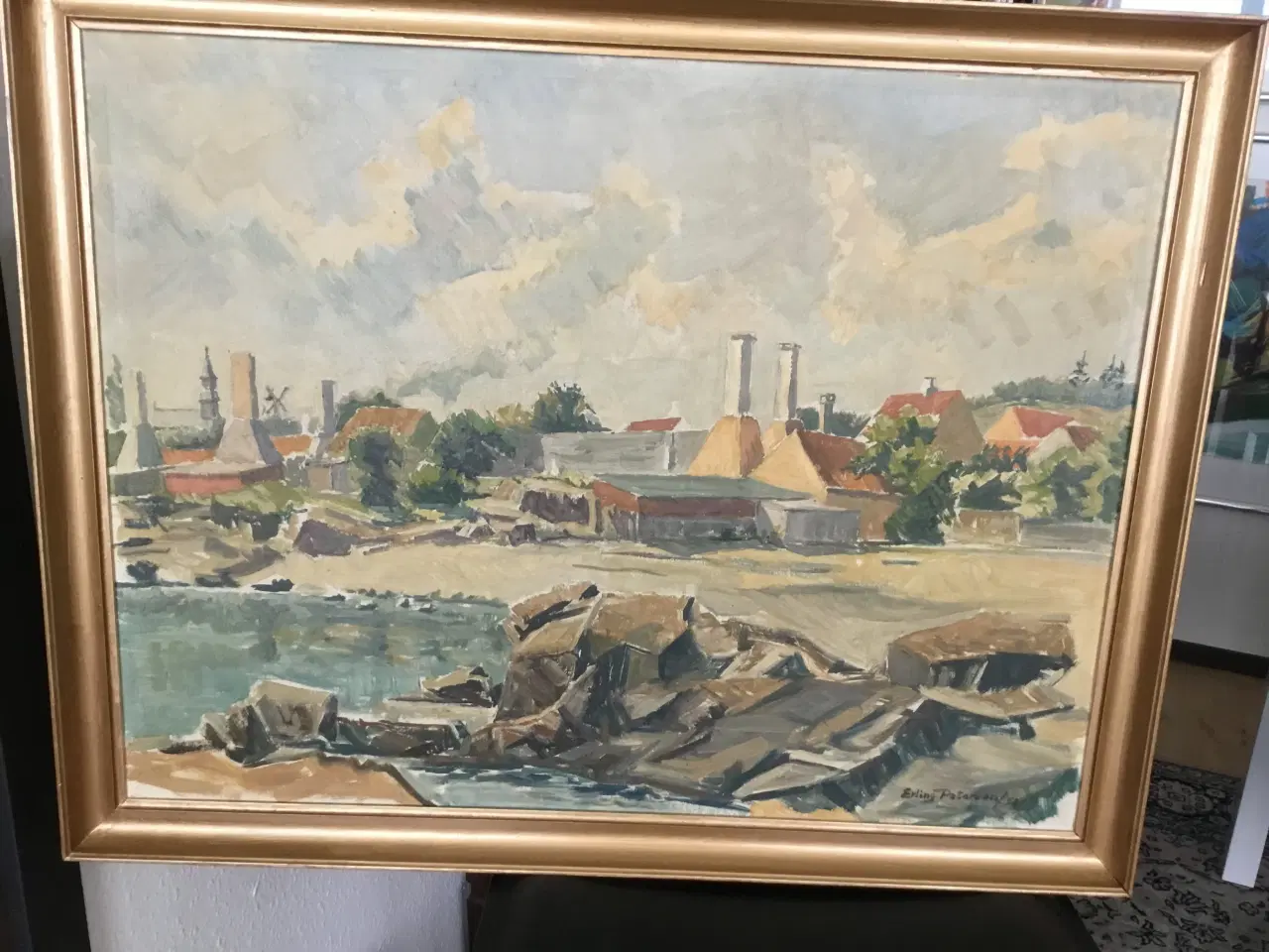 Billede 1 - Oliemaleri af Erling Petersen
