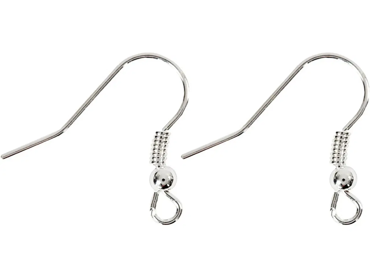 Billede 1 - Ørekroge, L: 18 mm, sølv, 10stk./ 1 pk.