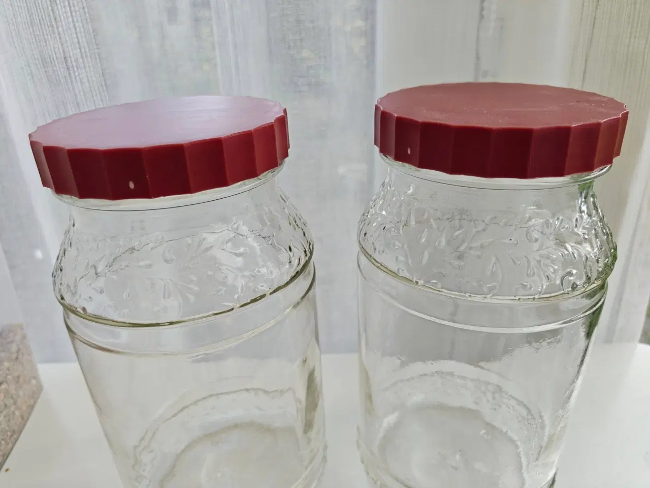 Billede 6 - 2 store glaskrukker, evt til mad