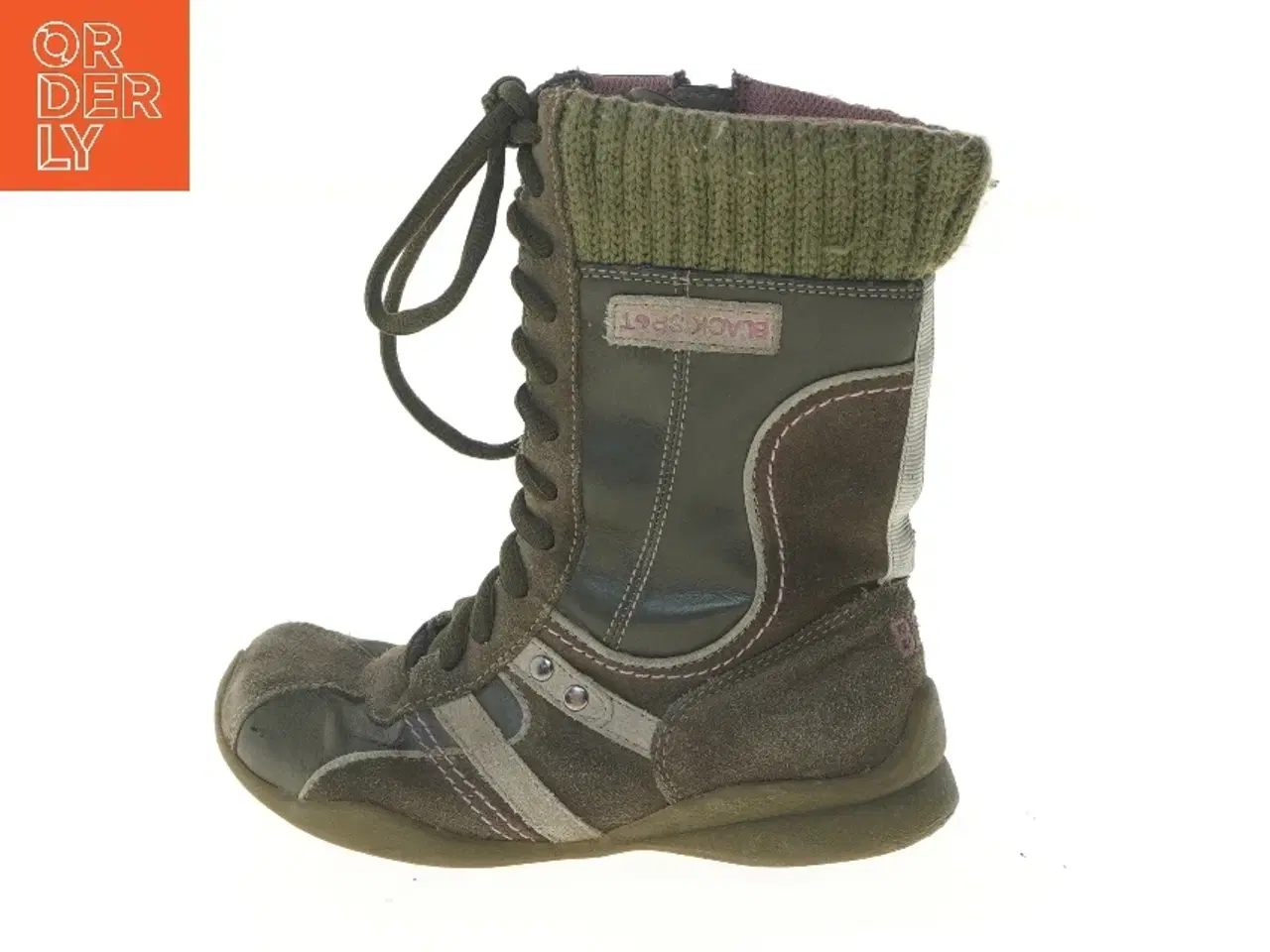 Billede 1 - Brune støvler til børn med snørebånd (str. fod 21,5 cm)