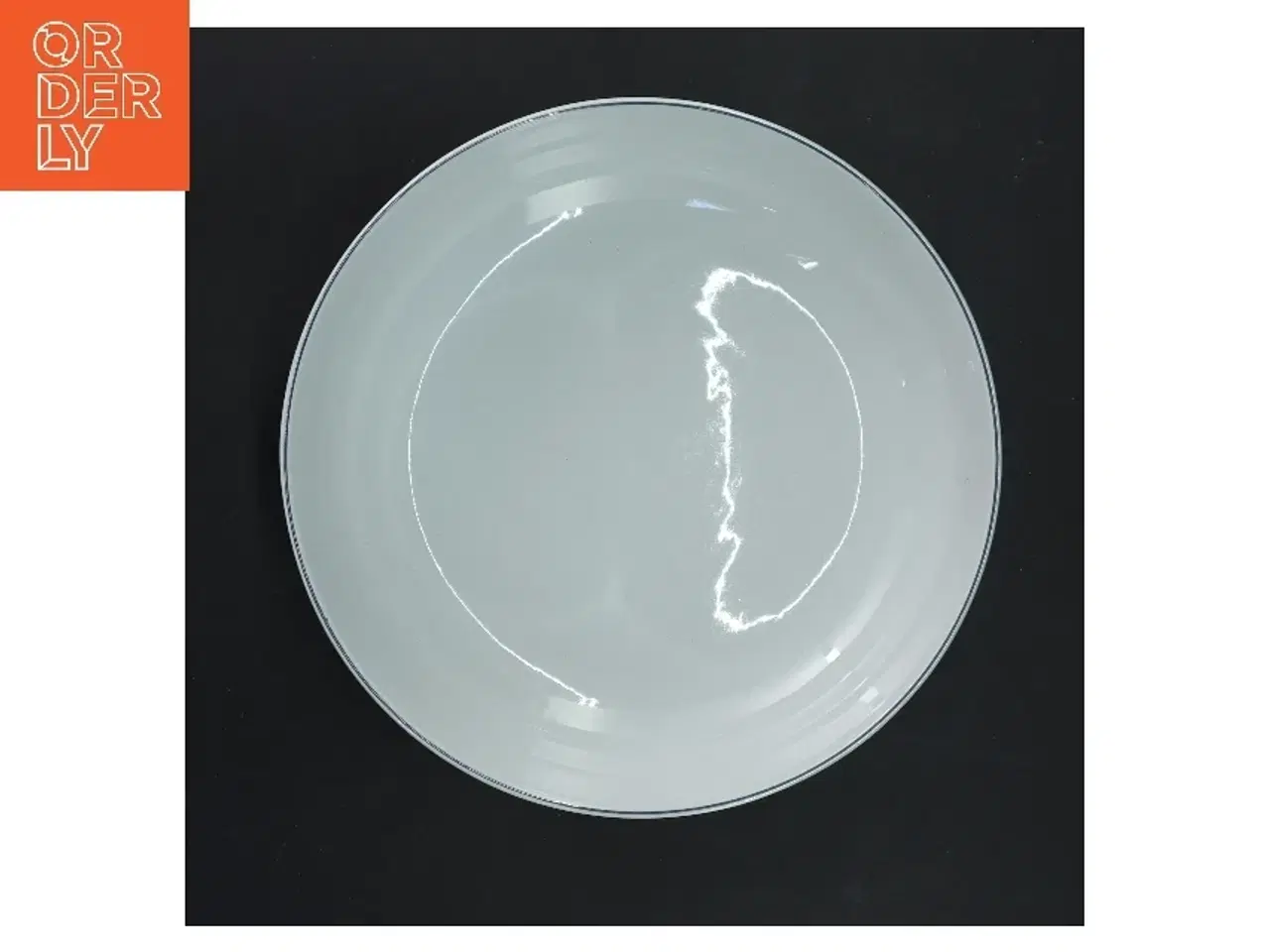 Billede 3 - Hvid keramisk skål fra Royal Copenhagen (str. Ø 20,5 cm) Blåkant