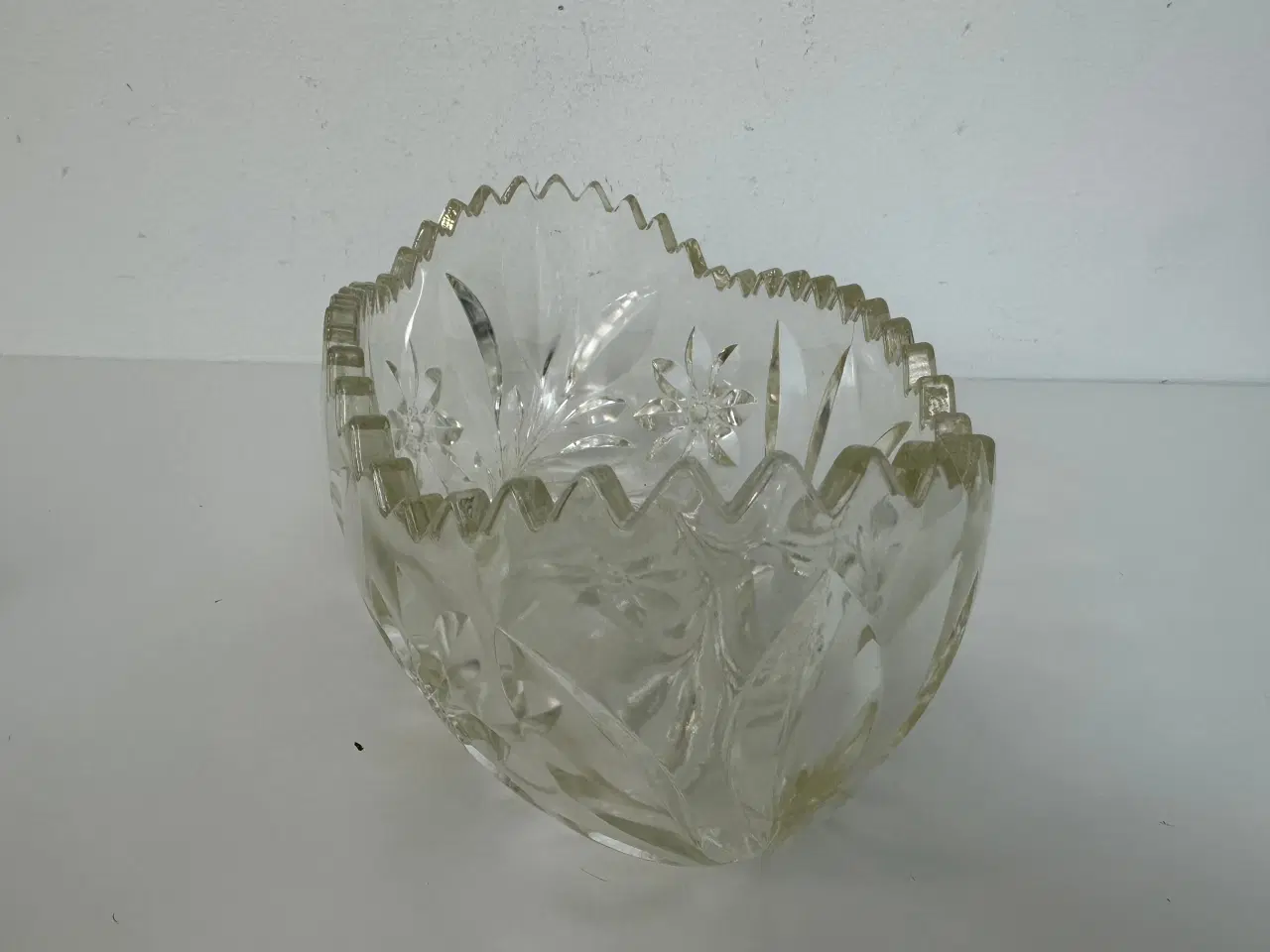Billede 5 - Stor skål i krystalglas, vintage