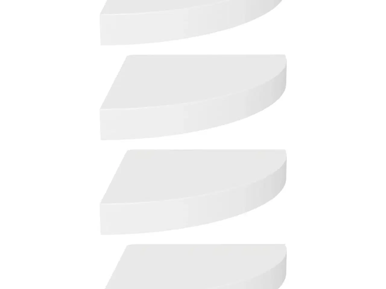 Billede 2 - Hjørnehylder 4 stk. 25x25x3,8 cm MDF hvid