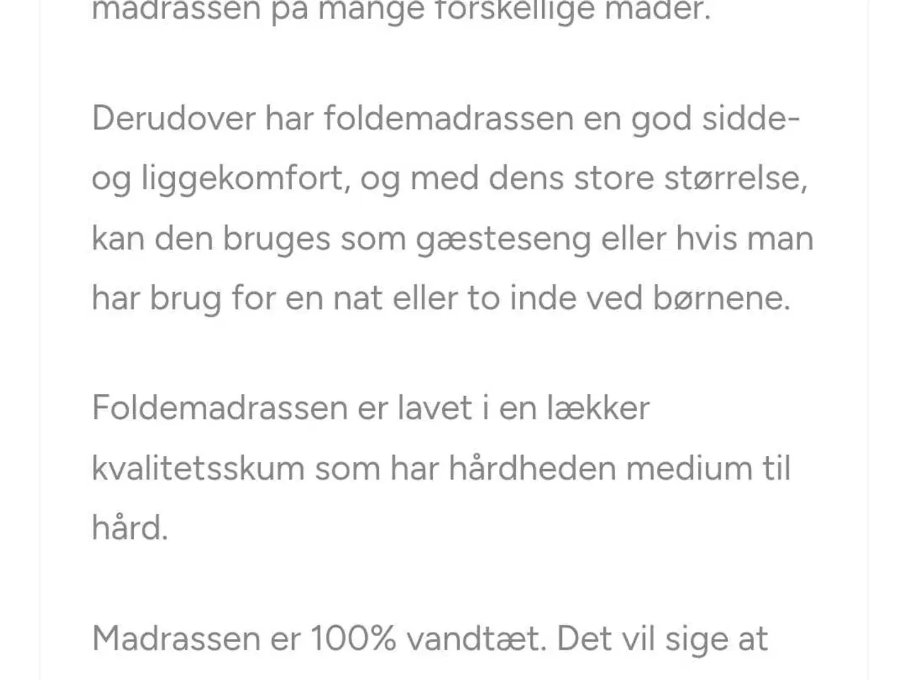 Billede 4 - "Udendørs" madras