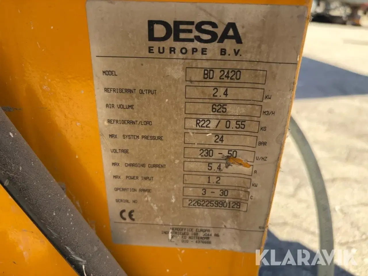 Billede 9 - Affugter DESA Europe B.V BD 2420