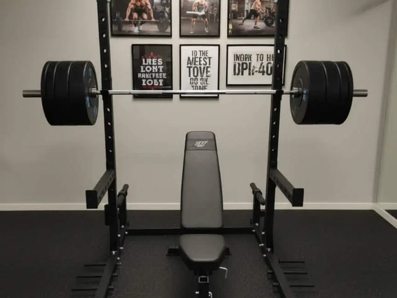 Billede 2 - Komplet Squat Rack Sæt 100kg – Bænk, Ol Stang