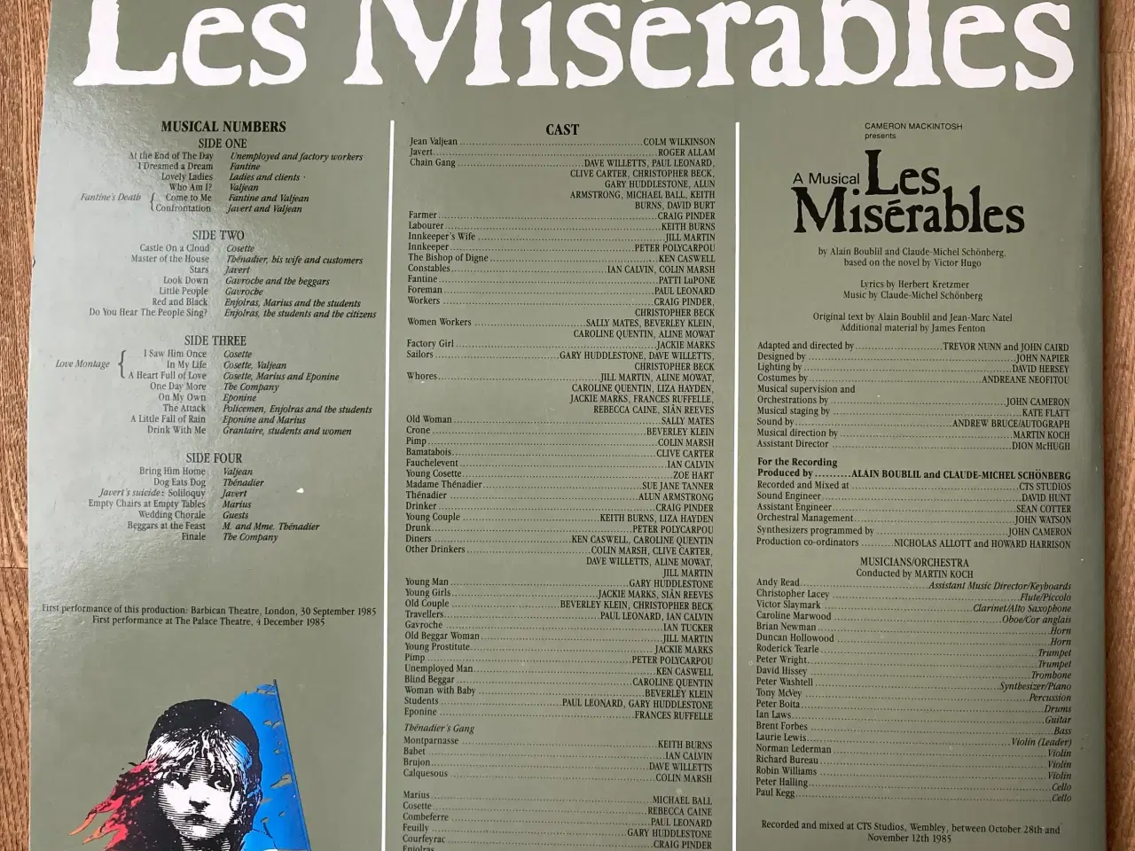 Billede 2 - Les Miserables musical, The Original London Cast, 