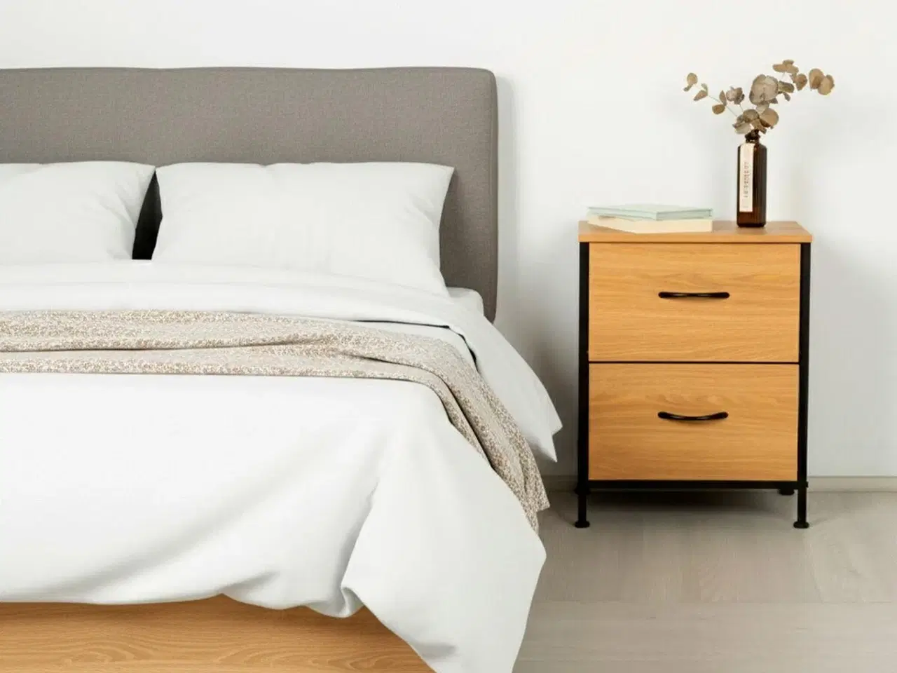 Billede 6 - Sengebord Max Home - sort/stilrent 40 × 52 × 30 cm