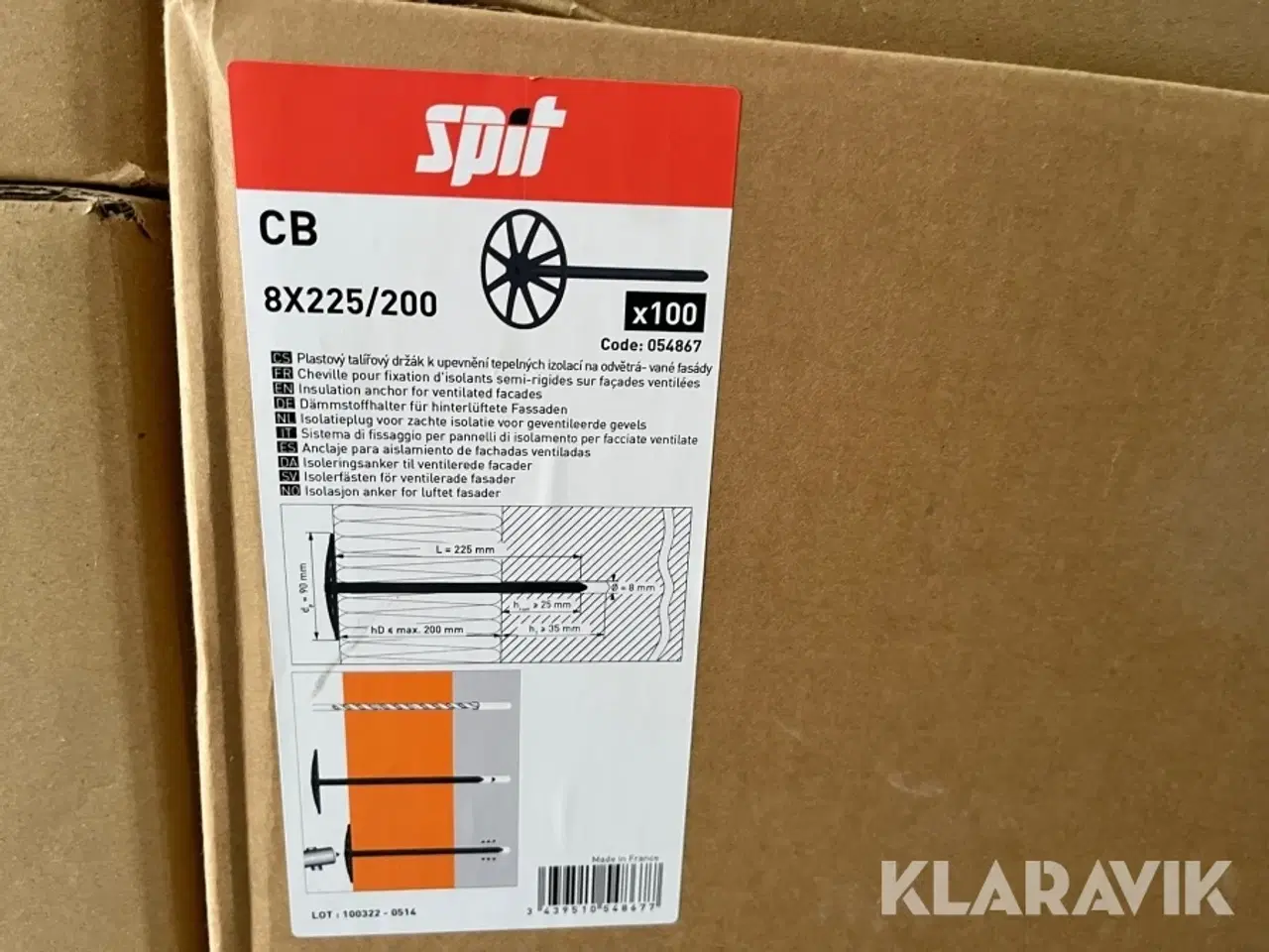 Billede 5 - Isoleringsanker Spit PTH-KZ/CB 15 kasser