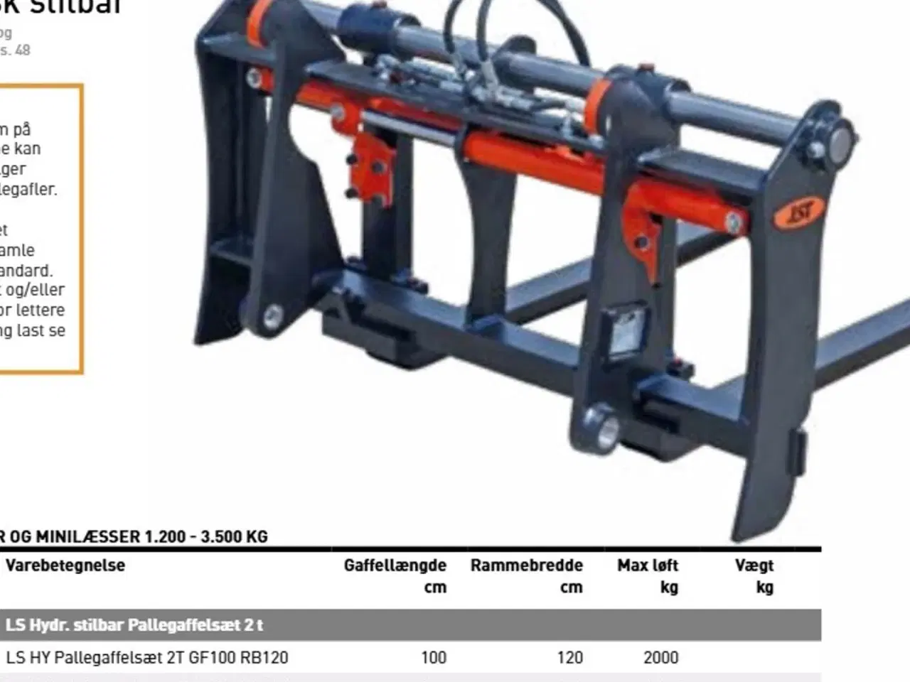 Billede 11 - JST Pallegafler m. hy. gaffelflyt