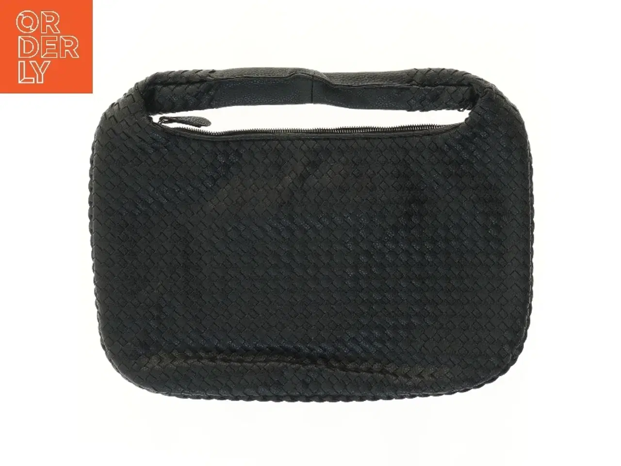 Billede 1 - Sort flet taske med lynlås (str. 47x35 cm)