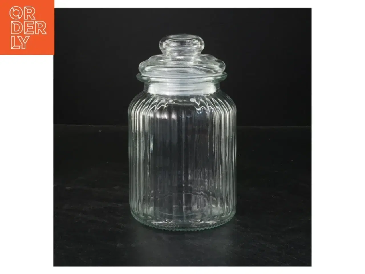 Billede 1 - Glaskrukke med låg (str. 18 cm)