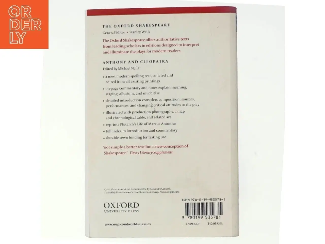 Billede 3 - The Oxford Shakespeare: Anthony and Cleopatra af William Shakespeare (Bog)