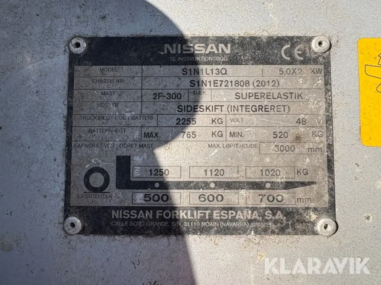 Billede 5 - El gaffeltruck Nissan S1N1L13Q
