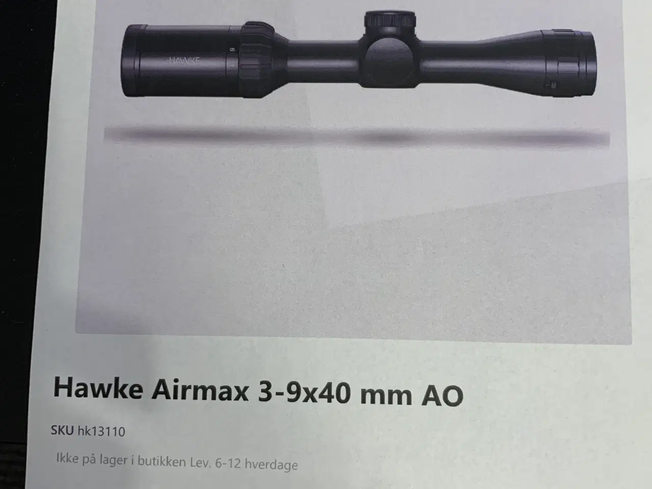 Billede 3 - Hawke 3-9x40 ao amx airmax