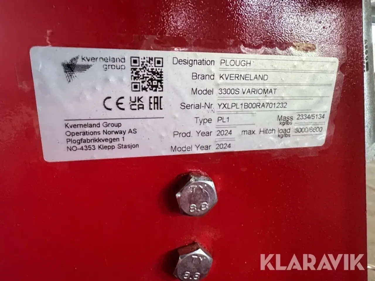 Billede 6 - Plov Kverneland 3300S Variomat - 5 Furet