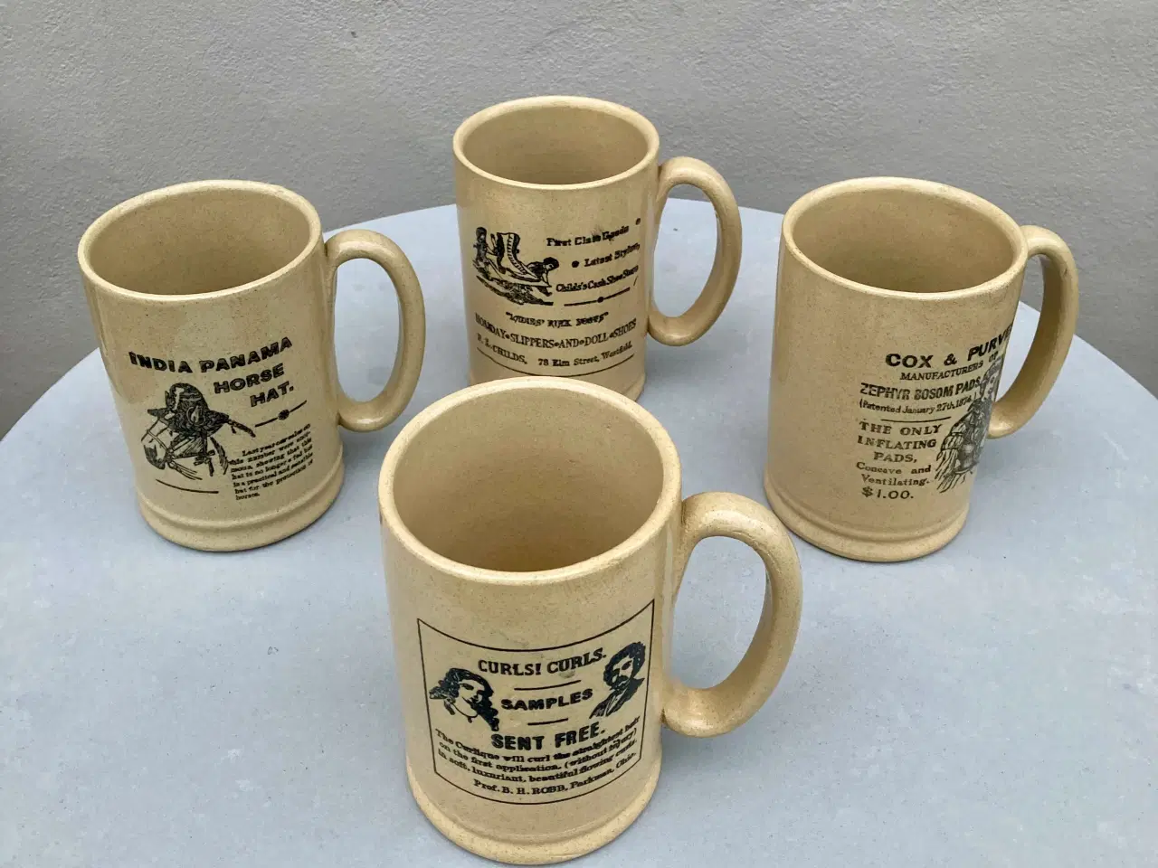 Billede 1 - 4 engelske vintage stentøjs krus / keramik Maria P