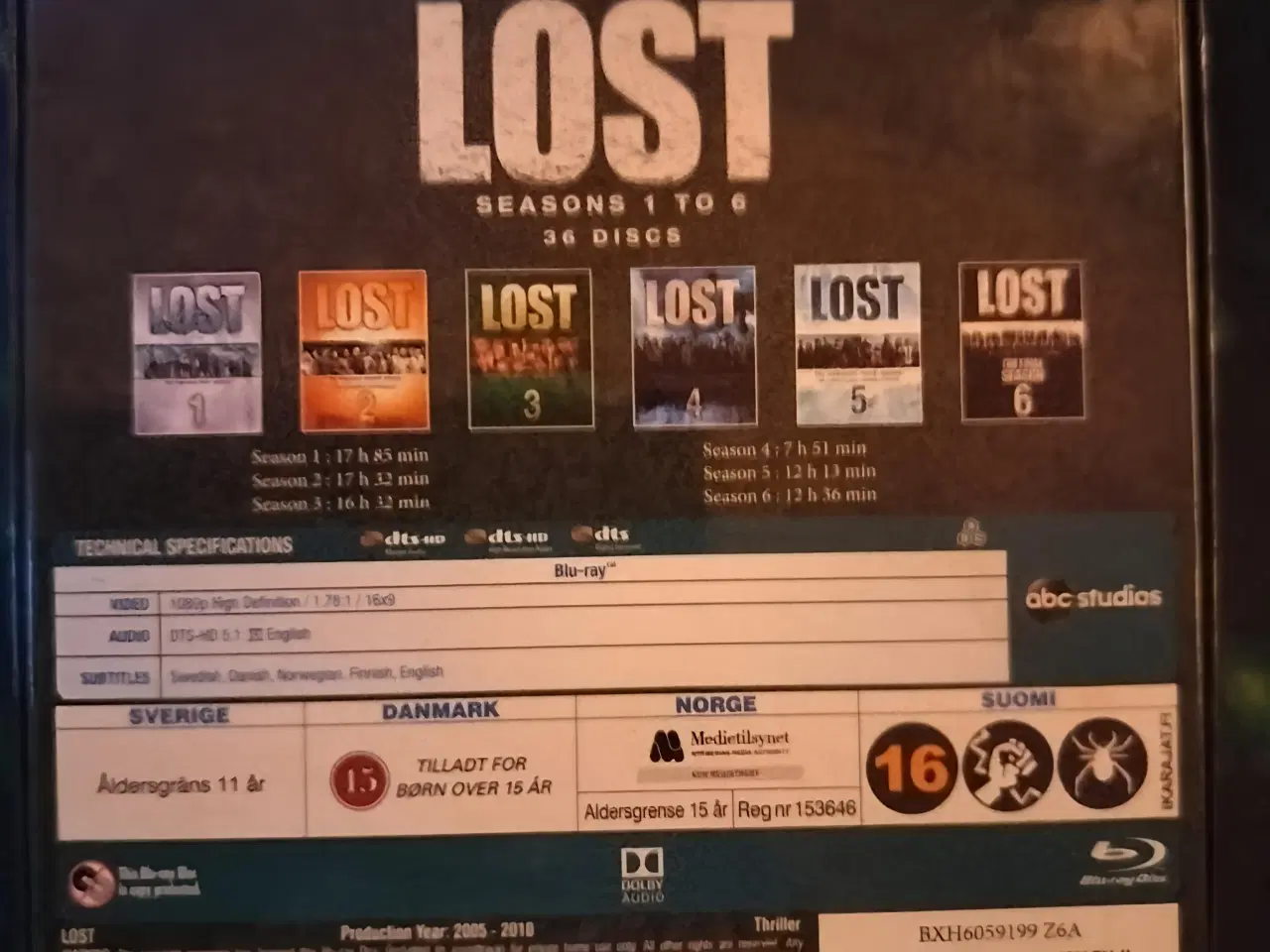 Billede 2 - LOST komplet Bluray Box