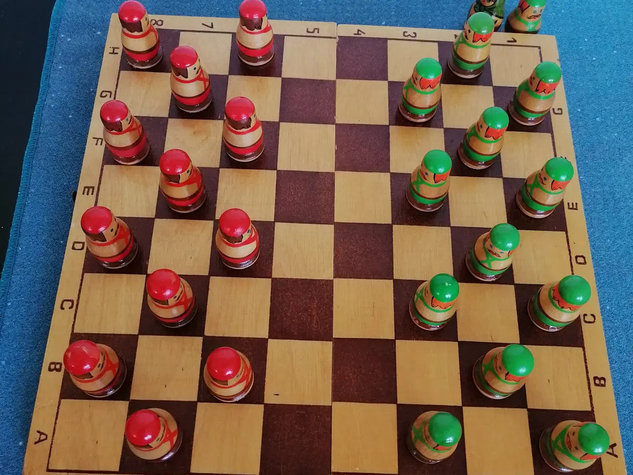 Billede 1 - Flot Matrjosjka Dam og Mølle Spil