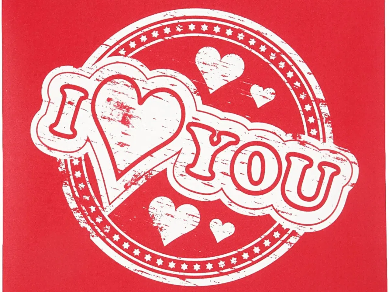Billede 1 - Screen stencil, I love you, ark 20x22 cm, 1 ark