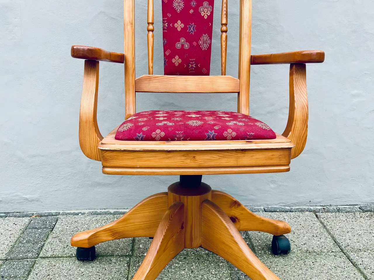 Billede 1 - Sjælden 70’er Aannø kontorstol fyrretræ - flot pat