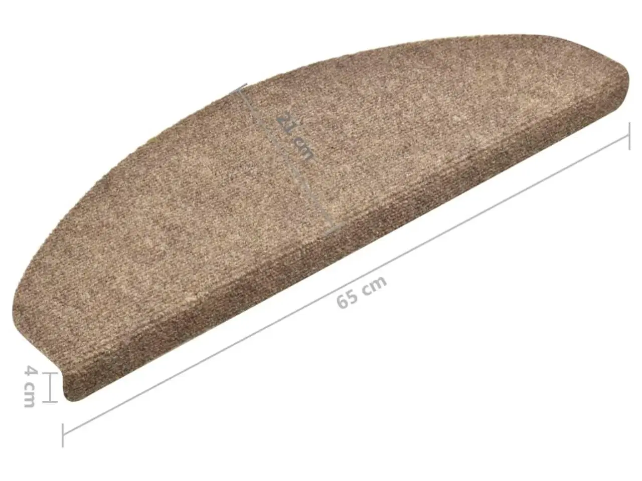Billede 9 - Selvklæbende trappemåtter 15 stk. 65x21x4 cm tuftet cremefarvet
