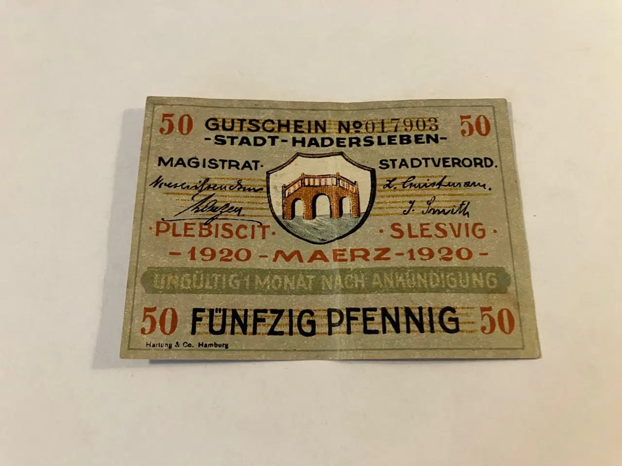 Billede 2 - 50 Pfennig Haderslev 1920