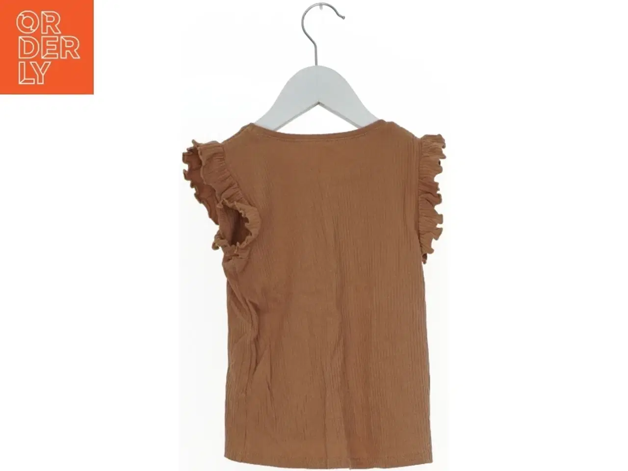 Billede 2 - Brun bluse med flæser fra H&M (str. 110)