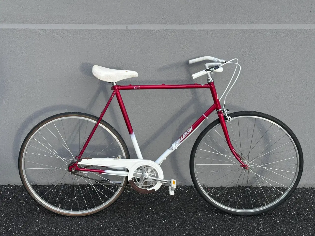 Billede 2 - Rød og hvid Raleigh Sprite Oro herre retrocykel