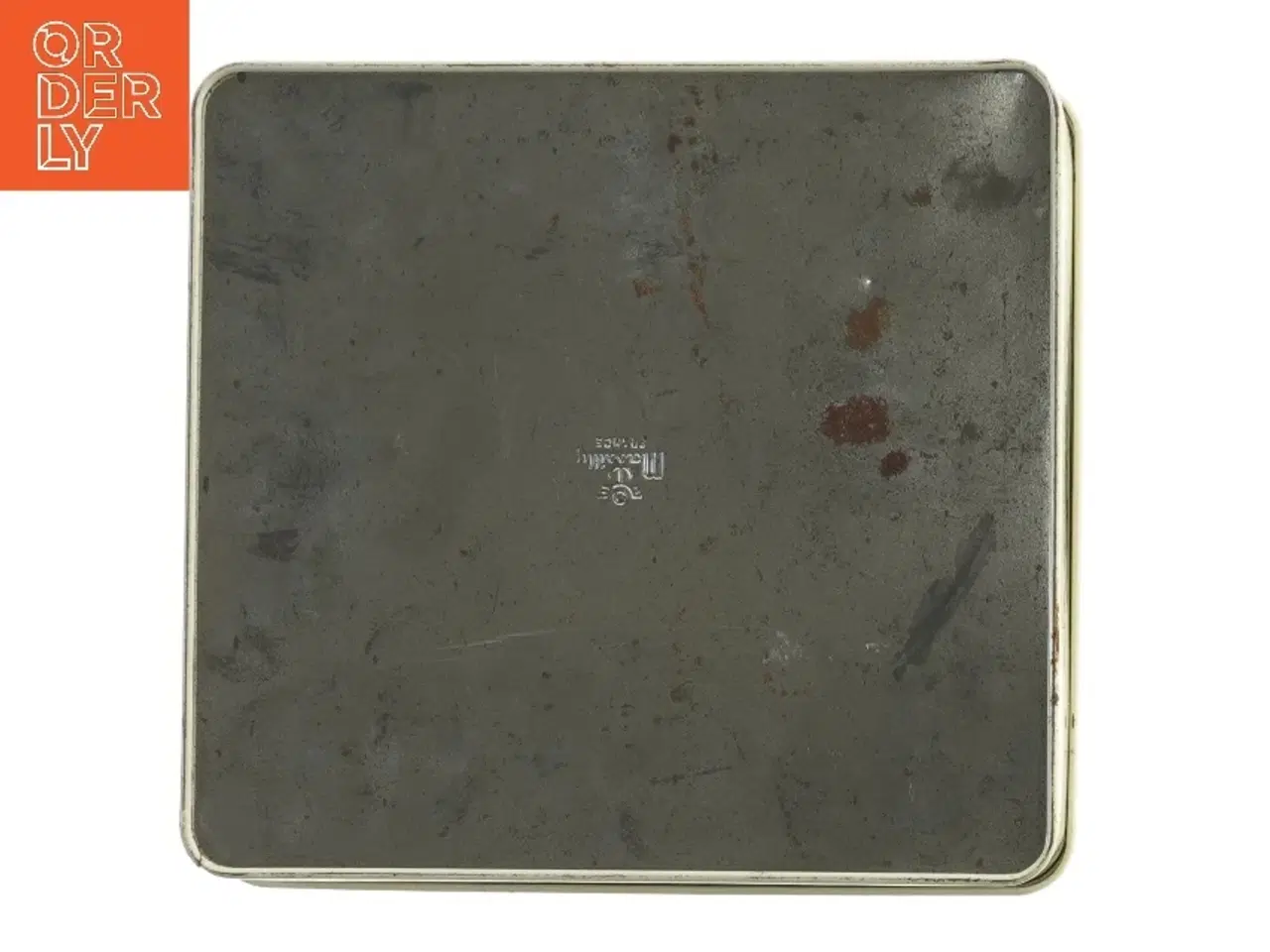 Billede 2 - Dekoreret metalæske fra Massilly (str. 22x23x7 cm)