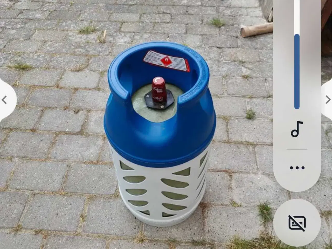 Billede 4 - 4 stk fyldte 10kg letvægts Gasflasker 