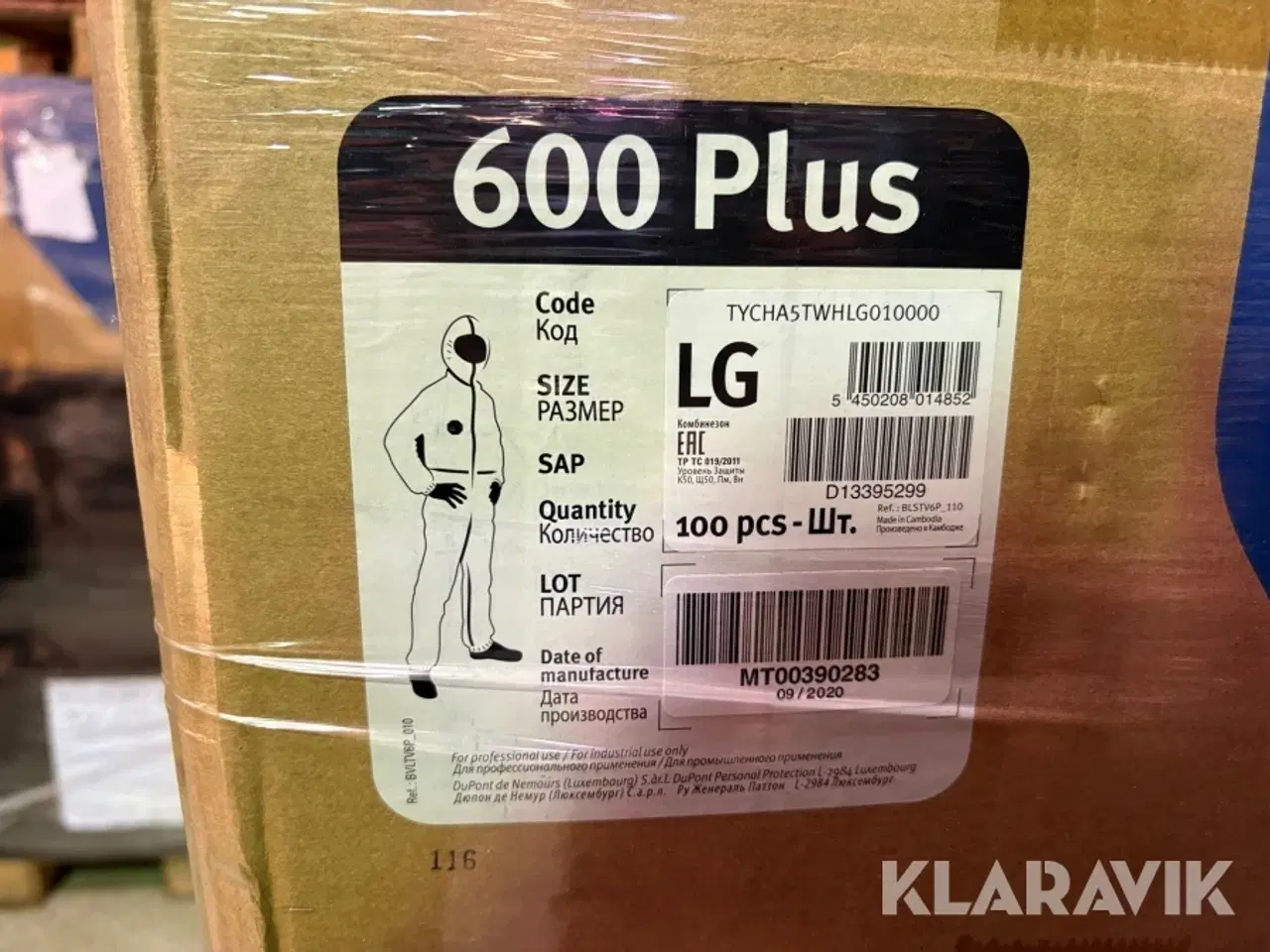 Billede 3 - Engangsheldragter Dupont Tyvek 600 plus, 200 styk