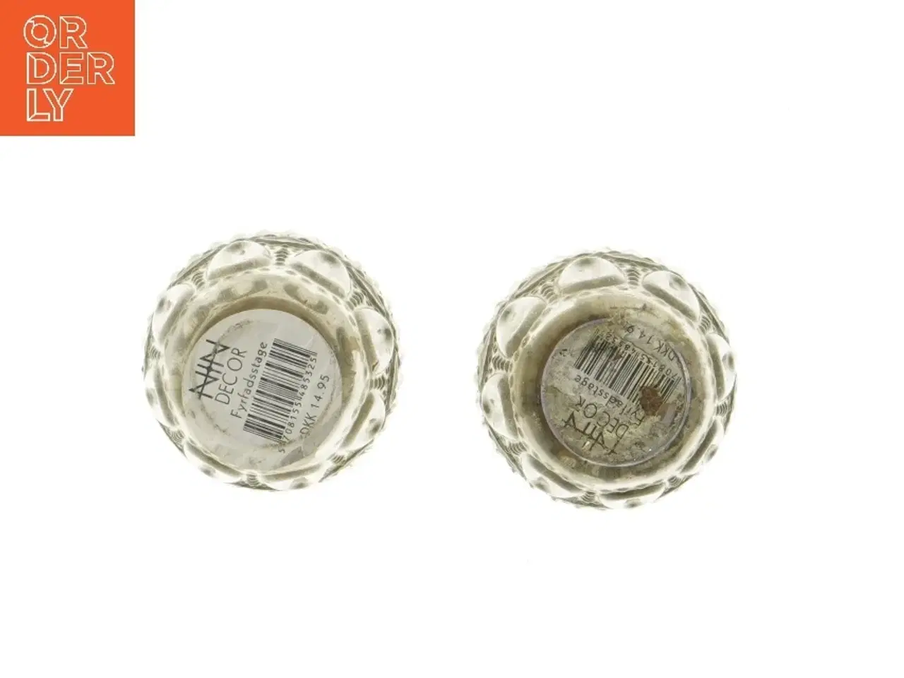 Billede 3 - Lysestager i glas (str. Ø 7 cm længde 6,5 cm)