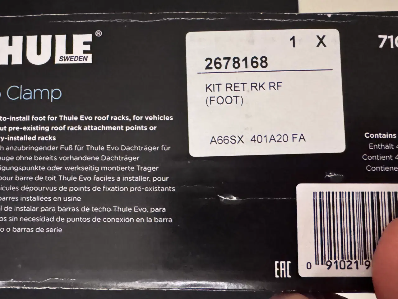 Billede 6 - Thule tagbøjlesæt WingBar Evo 150 Black