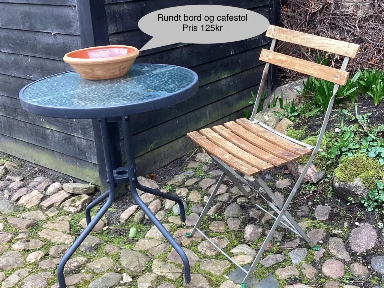 Billede 1 - Rundt bord med 1 cafe stol