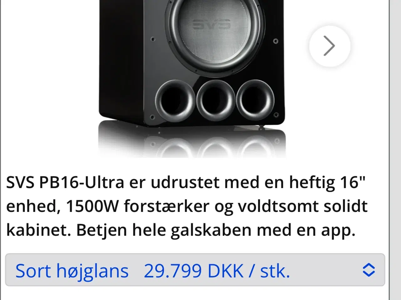 Billede 1 - Subwoofer SVS PB16 ultra