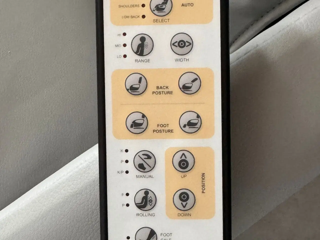 Billede 5 - Massagestol læder grå med fodmassage og fjernbetje