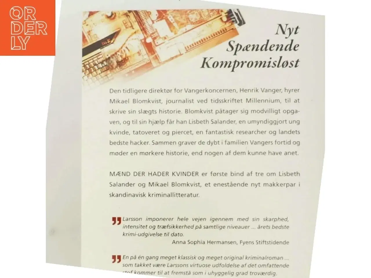 Billede 3 - Mænd der hader kvinder af Stieg Larsson, Stieg Larsson (Bog)