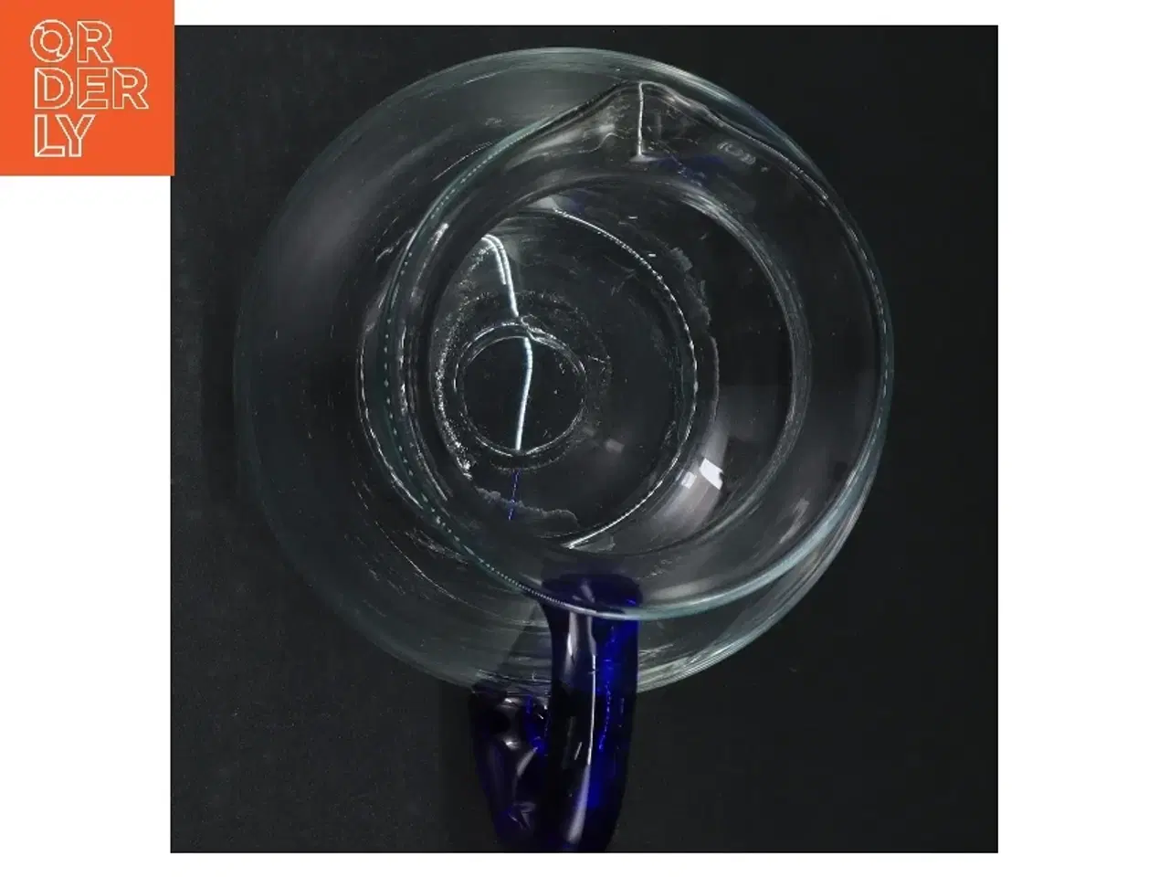 Billede 2 - Glaskande med blåt håndtag (str. H. 16 cm)